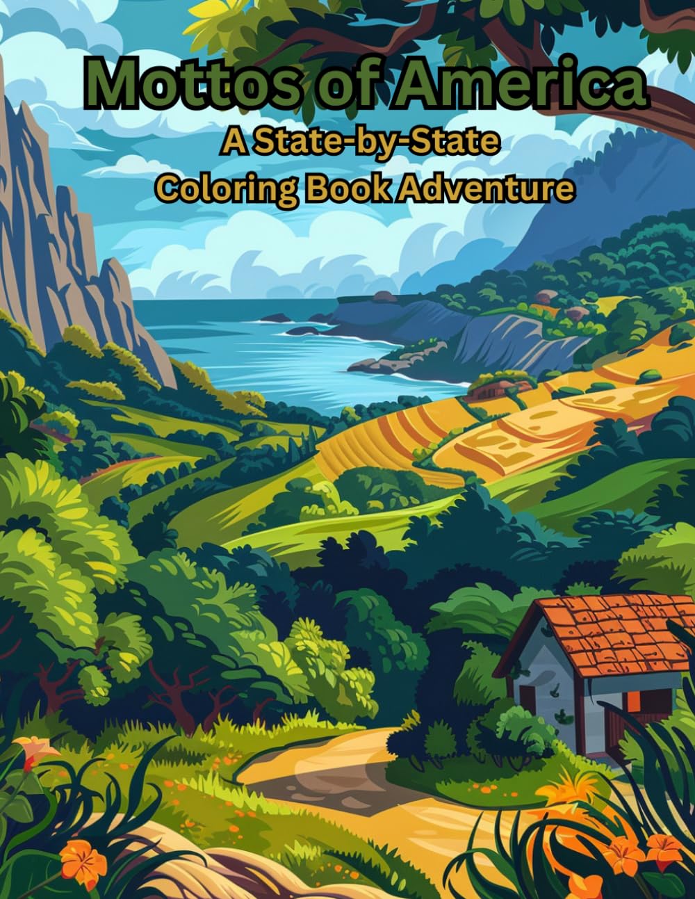 Mottos of America: A State-by-State Coloring Book Adventure