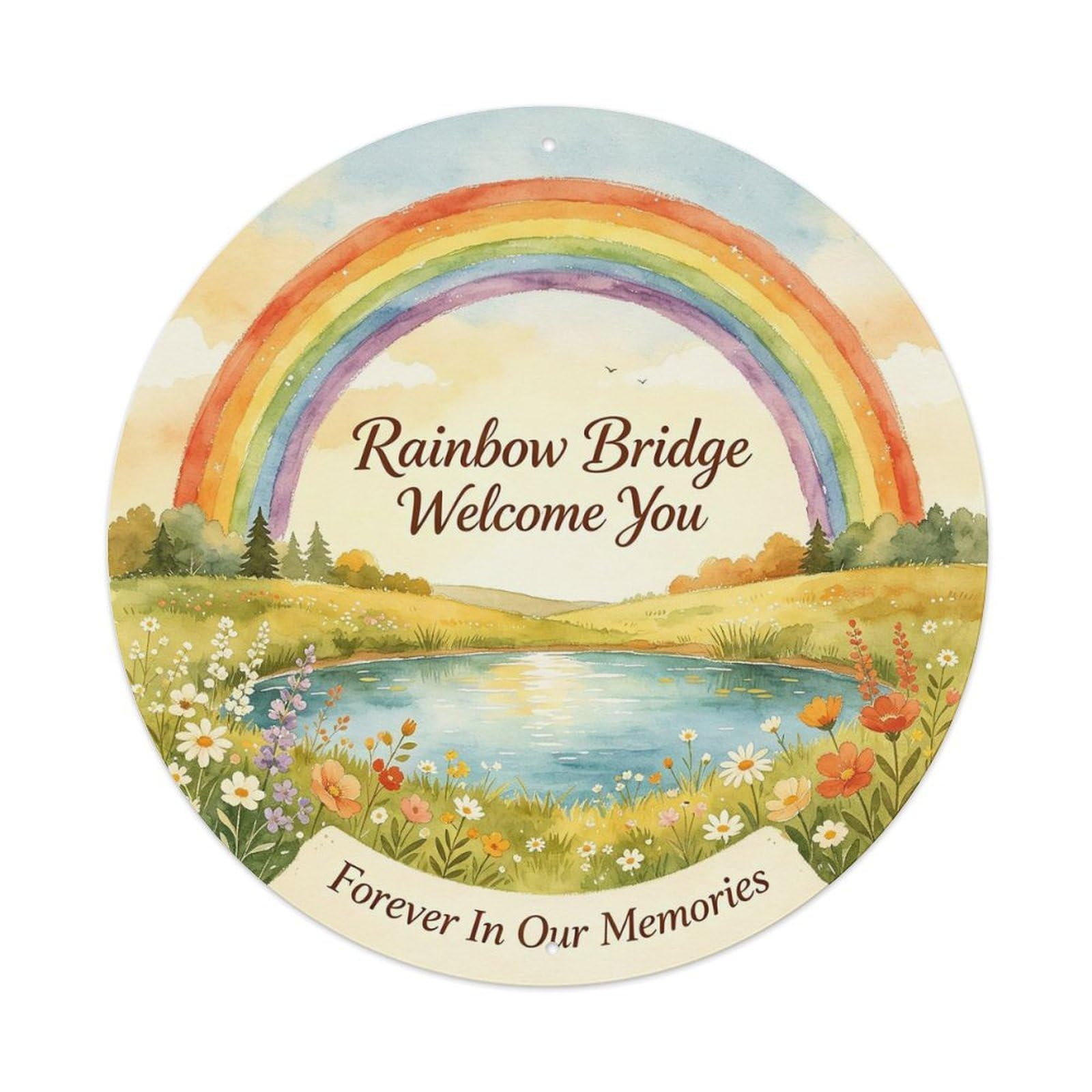 Rainbow Bridge Welcome You Metal Tin Sign Plaque