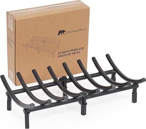 Miniatura 10 de Rejilla de chimenea de 17 pulgadas de acero redondo sólido de 34 pulgadas, barra de leña resistente, soporte de troncos para estufa de leña,