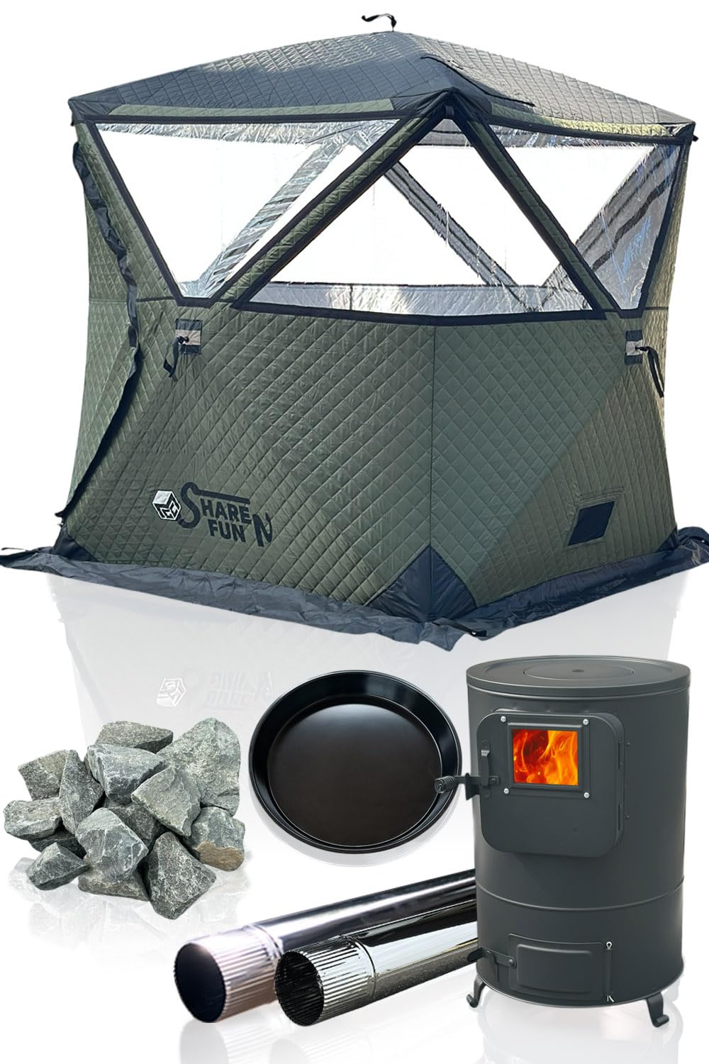 Amazon.co.jp: Share FunN サウナテント テントサウナ スタートセット