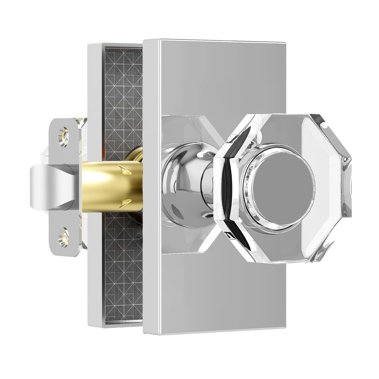 Black Crystal Door Knobs - Modern & Secure -16