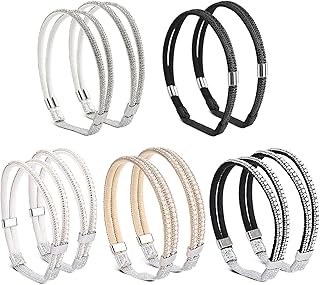 5 Pairs Elastic High Heels Shoe Straps, High Heel Anti-Loose Straps, Detachable Shoe Straps for Heels, Rhinestone Elastic Shoe Ankle Straps (J)