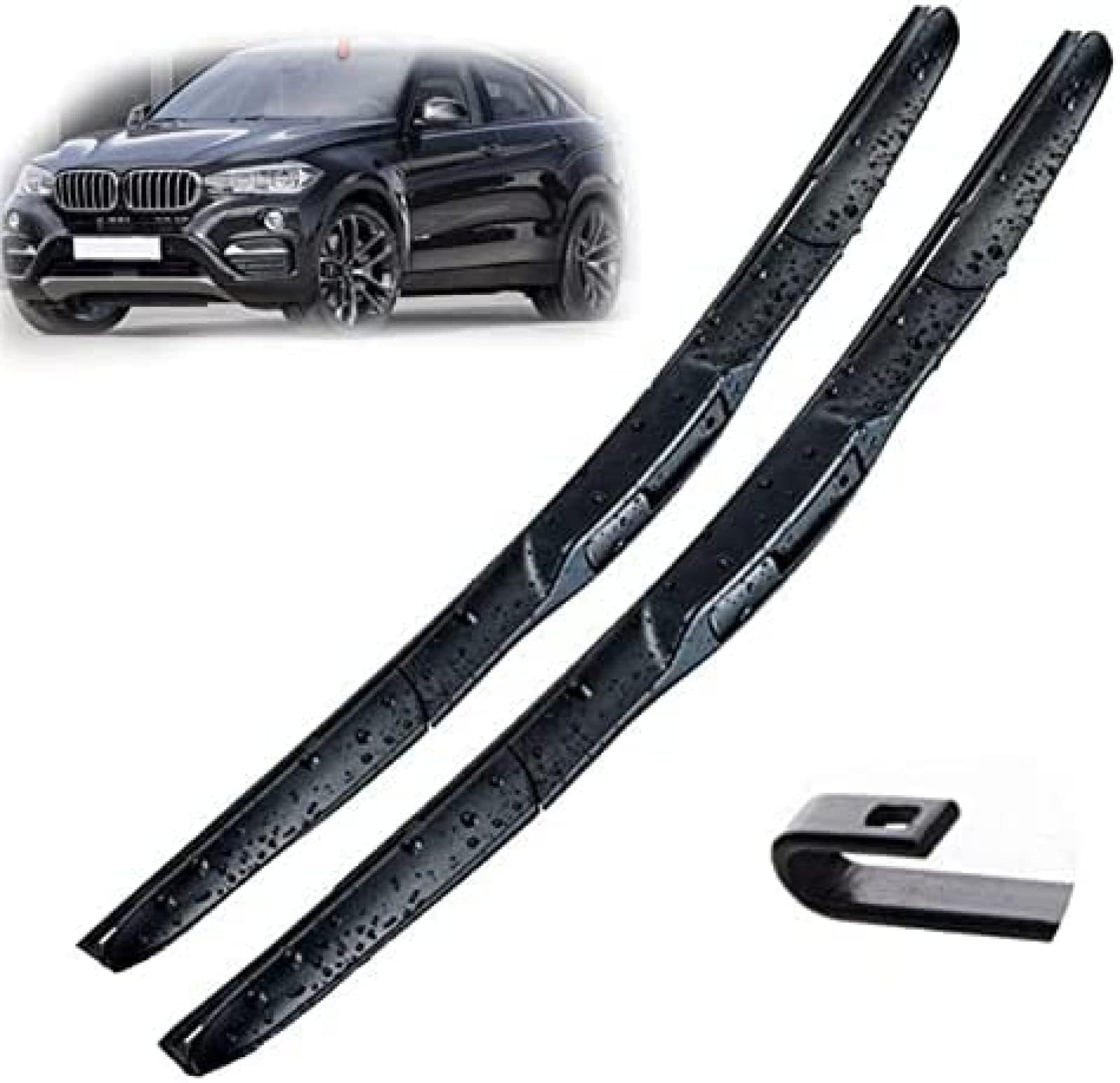 TUBIC Tergicristallo Parabrezza per BMW X6 F16 2014 2015 2016 2017-24"+20",Auto Anteriore e Posteriore Tergicristalli per Parabrezza Ricambio Accessori