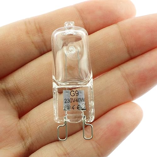 Miniatura 4 de SQXBK Bombilla halógena 10PCS G9 T4 230V 40W base bi-pin bombillas halógenas blancas cálidas