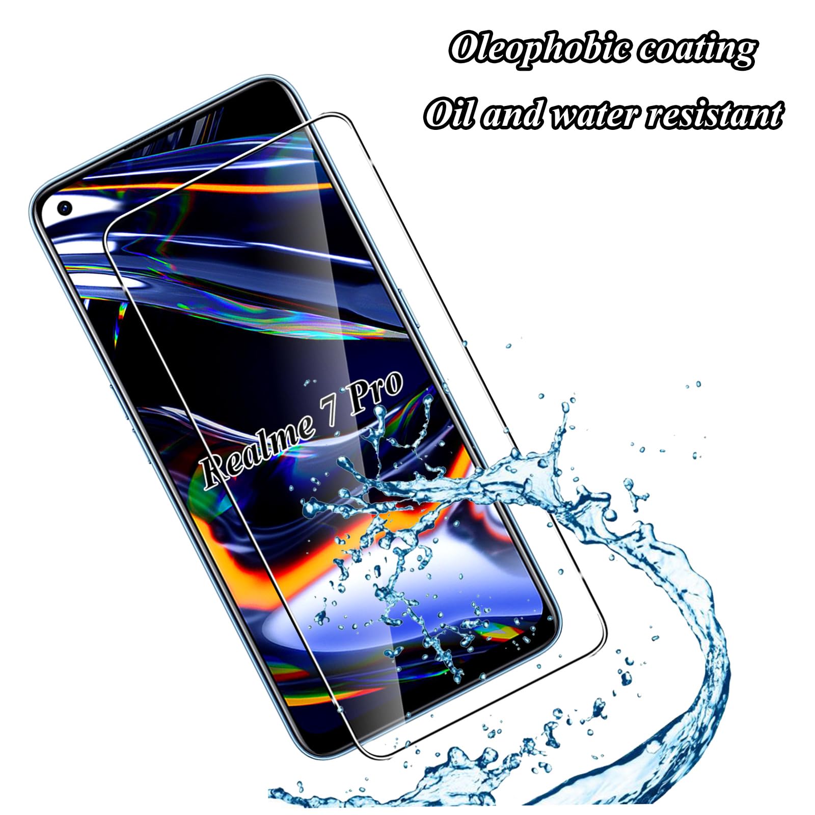 PELLICOLA IN VETRO TEMPERATO CURVO PER REALME 7 5G PROTEZIONE TOTALE 3D 9D - Foto 3