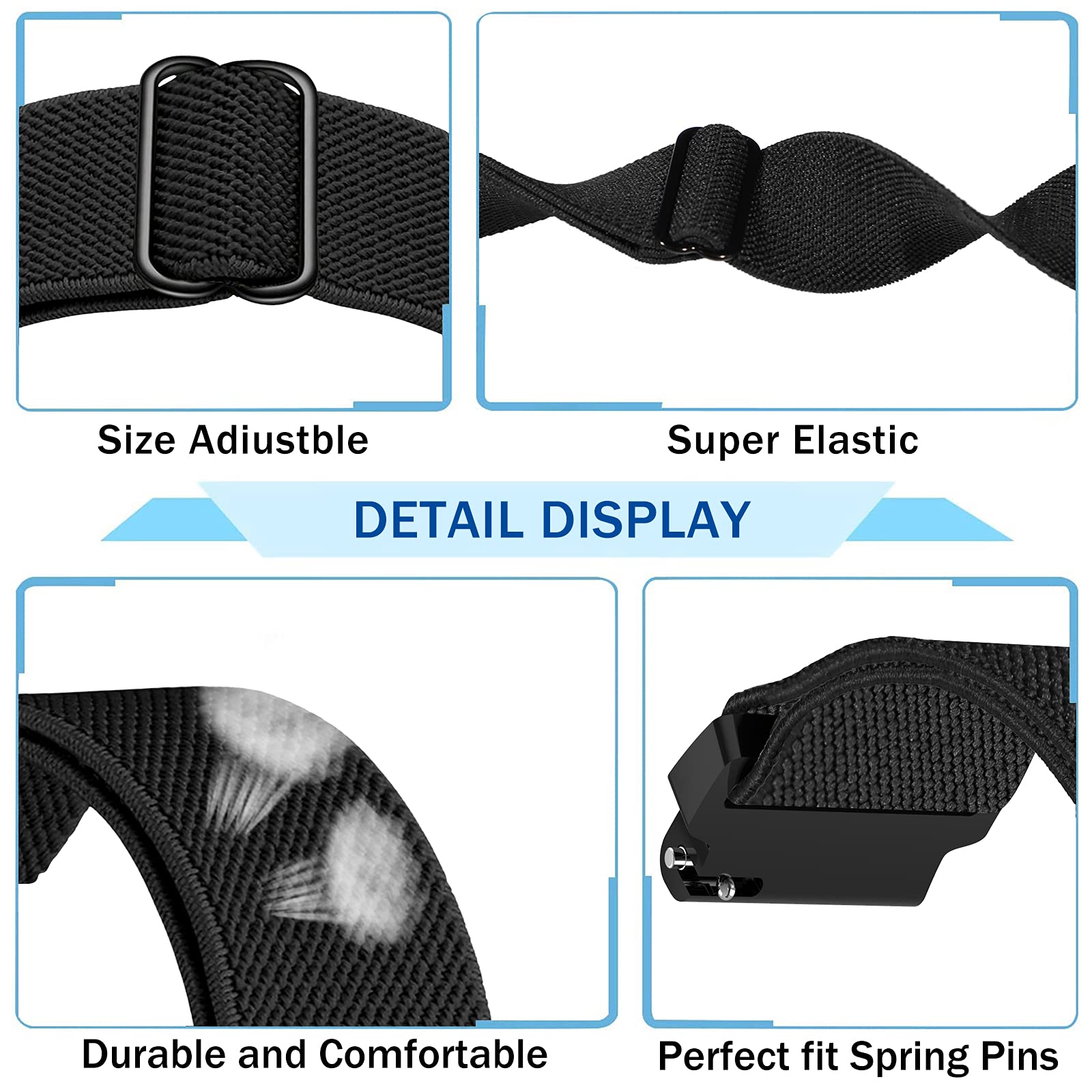 Cinturino per Amazfit GTS, 20mm Cinturino in Nylon Sportivo per Amazfit Bip 3, Bip 3 Pro, Amazfit Bip, Bip Lite, Bip U, Bip U Pro, Amazfit GTR 42mm, GTS 2 Mini, GTS 2, GTS 2e, GTS 3, GTS 4, GTS 4 Mini