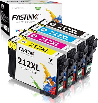 Amazon.com: FASTINK Cartucho de tinta remanufacturado de repuesto para  impresora Epson 212XL 212 XL T212 para Expression Home XP-4100 XP-4105  Workforce WF-2850 WF-2830 (negro, cian, magenta, amarillo, paquete de 4) :  Productos