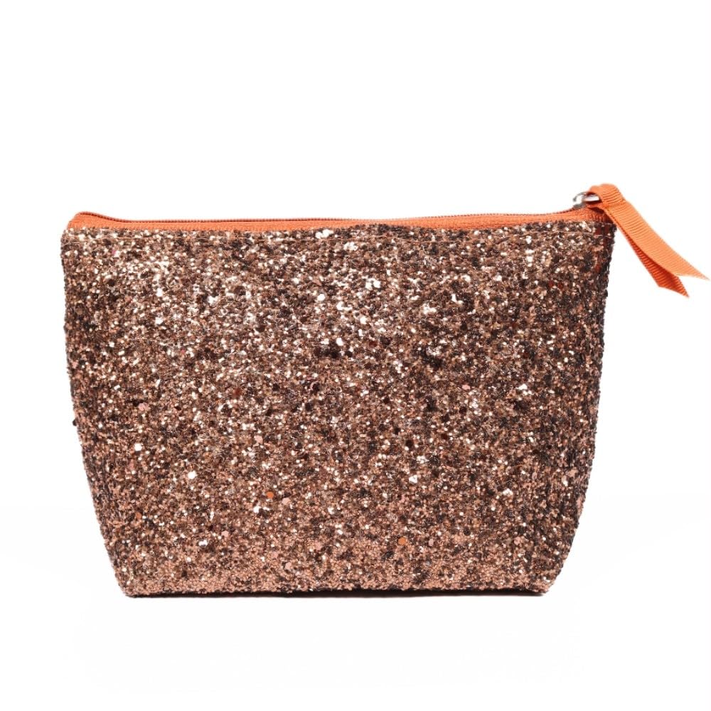 London Girl Glitter Makeup Pouch A Glamorous Must-Have for Makeup Lovers (Fiery Copper)-image-28
