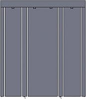 Vista 85 de 67" Portable Wardrobe Closet, Wardrobe Closet for Hanging Clothes with 2 Hanging Rods, 12 Clothes Storage Organizer Shelves, Non-Woven Fabric Grey