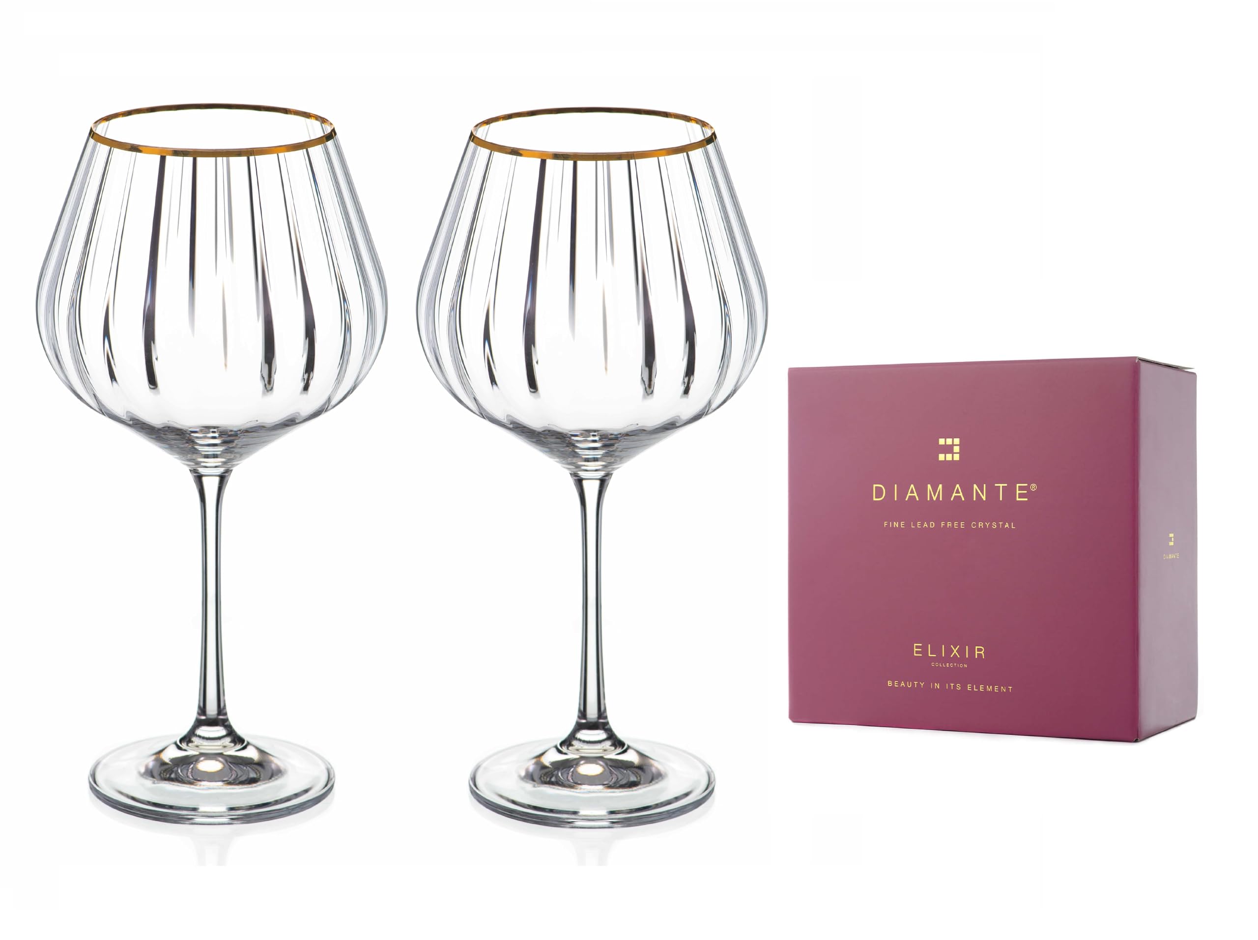Lot de 2 verres à gin de 570 ml style grand verre Copa pour cocktail maison