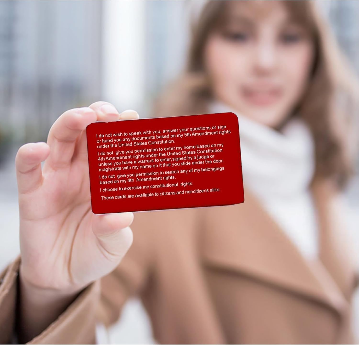 10Pcs Know Your Rights Card - U.S. Citizenship, Naturalization Test Study Guid Us Citizens, Constitutional Rights Cards, Tarjeta Roja Para Immigrantes, for Non-Citizens on How to Assert Rights