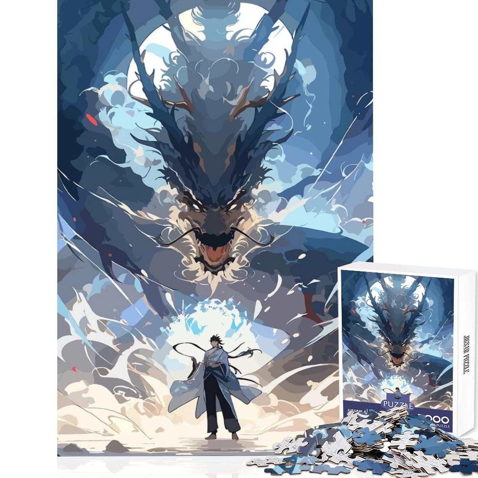 Magical Dragon 1000-piece Puzzle for Teenagers Mental Focus Game Smooth Edge Perfect Interlock Family Fun Night Activity 38x26cm