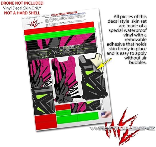 Miniatura 4 de Skin Decal Wrap 2 Pack for DJI Ryze Tello Drone Baja 0040 Fuchsia Hot Pink Drone NOT Included