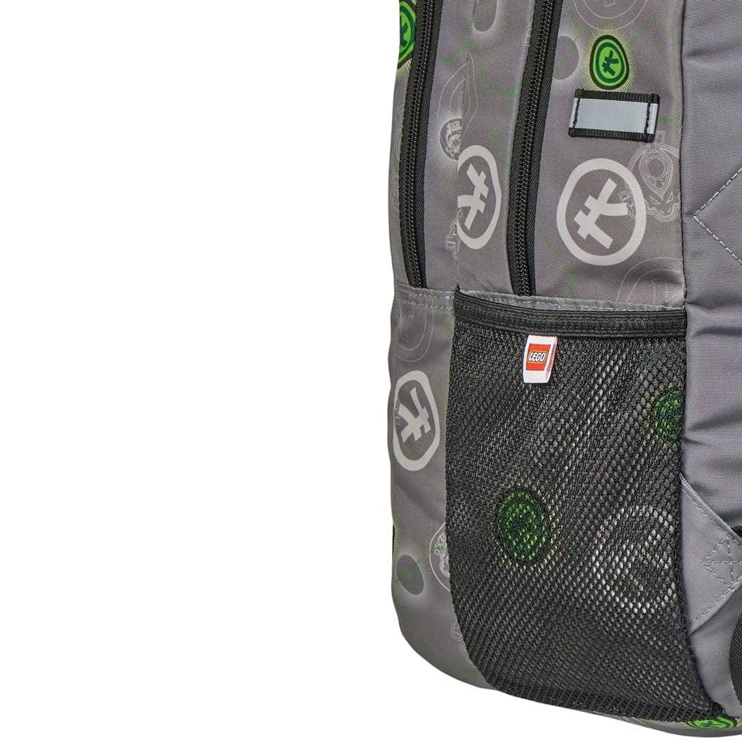 SKANDO BAGS Sac à dos extensible LEGO® Ninjago®, sac à dos spacieux avec grandes poches zippées, poche avant et poches latérales en filet. Éléments réfléchissants.