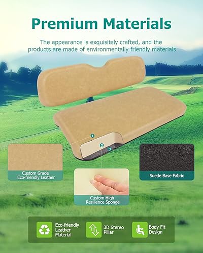 Miniatura 5 de Cojines de repuesto para asiento delantero para carrito de golf EZGO TXT 1994-2013, marrón