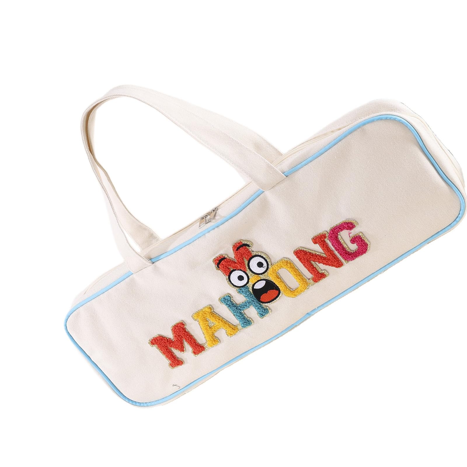 Buxuaaaa Premium Canvas Holder Offering Plenty of Space for Mahjong Pieces and Small Objects Permanent Fabric Storage Bag