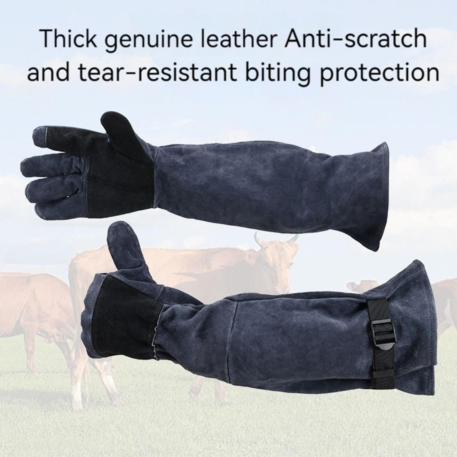 Guantes antimordeduras para el manejo de animales Manga Protectora Para | Guantes Protectores Antiarañazos De 60 Cm Manga Protectora Para Agarre Y Aseo De Gatos Aves Ga