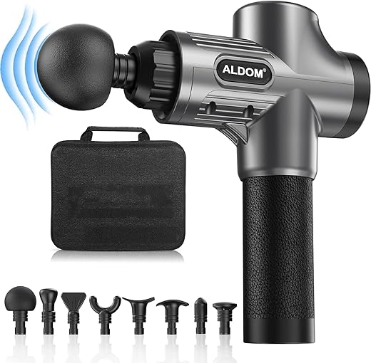 Pistolet de Massage Musculaire ALDOM Appareil de Massage Masseur de Muscle Profonds...