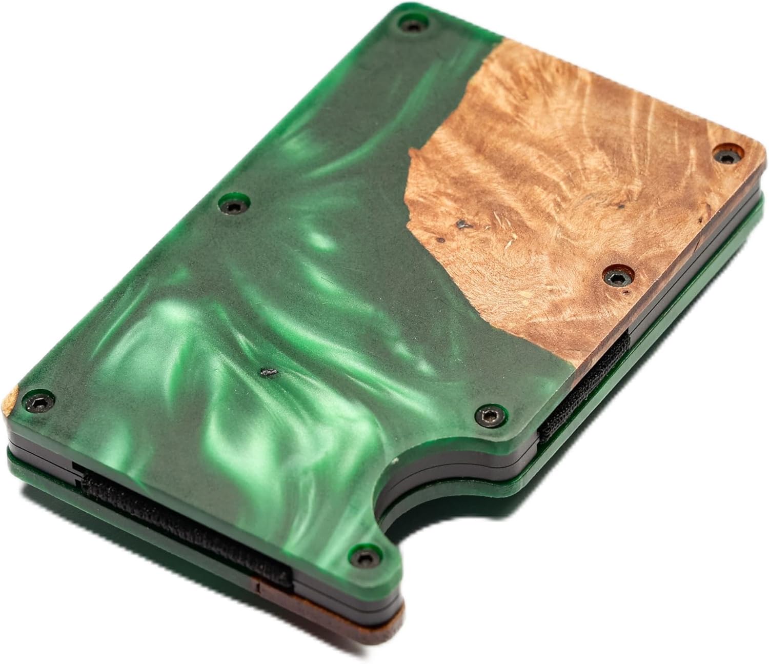 Resin Wood Card Holder – Minimalist Wallet for Men – Slim Design – Natural Wood Grain – Durable & Stylish – Gift for Him