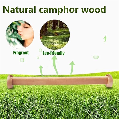 Miniatura 2 de Varilla ovalada de madera prémium para colgar ropa, armario, barra transversal para ropa, barra cruzada para ropa, barra para colgar ropa, barra de