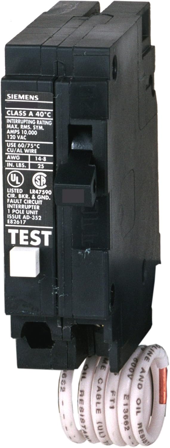 Siemens QE120H 20-Amp Single Pole 120-Volt Group Fault Equipment Protection Circuit Breaker