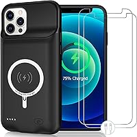 Vista 15 de Funda de carga inalámbrica con batería para iPhone XR, 10000 mAh de alta capacidad, portátil, recargable, funda protectora de carga inalámbrica