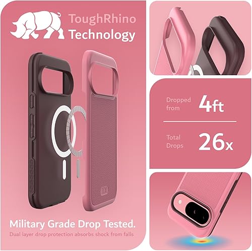 Vista 17 de TUDIA MergeGrip - Funda para Google Pixel 7a 2023, [probada en caídas de grado militar] borde elevado para protección de pantalla y cámara, doble