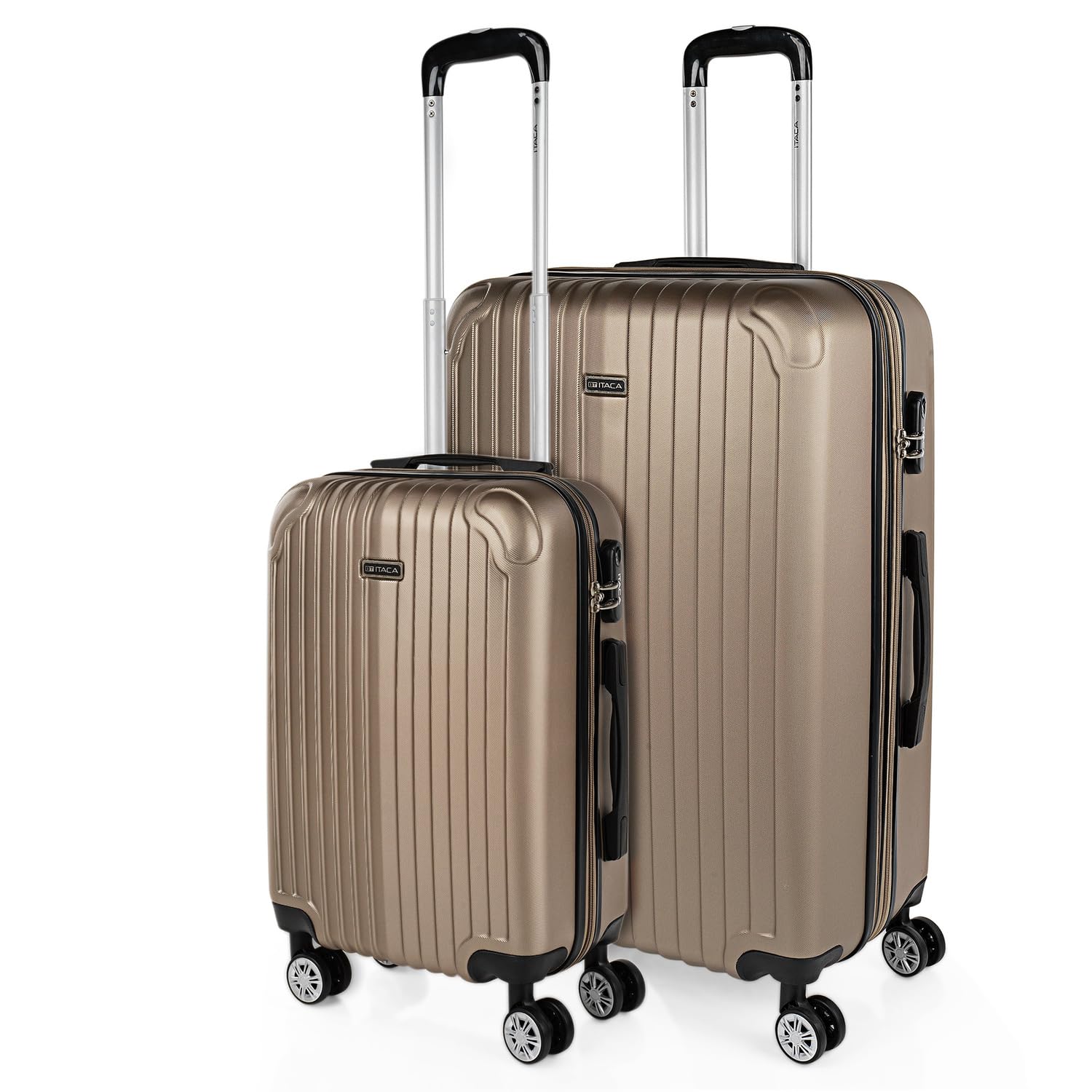 ITACA - Maletas Grandes De Viaje Rígidas Ligeras con 4 Doble Rueda 360° Maleta Grande 23 Kilos Alta Resistencia Extensible Maleta XL Duradera, Mandarina — view 40