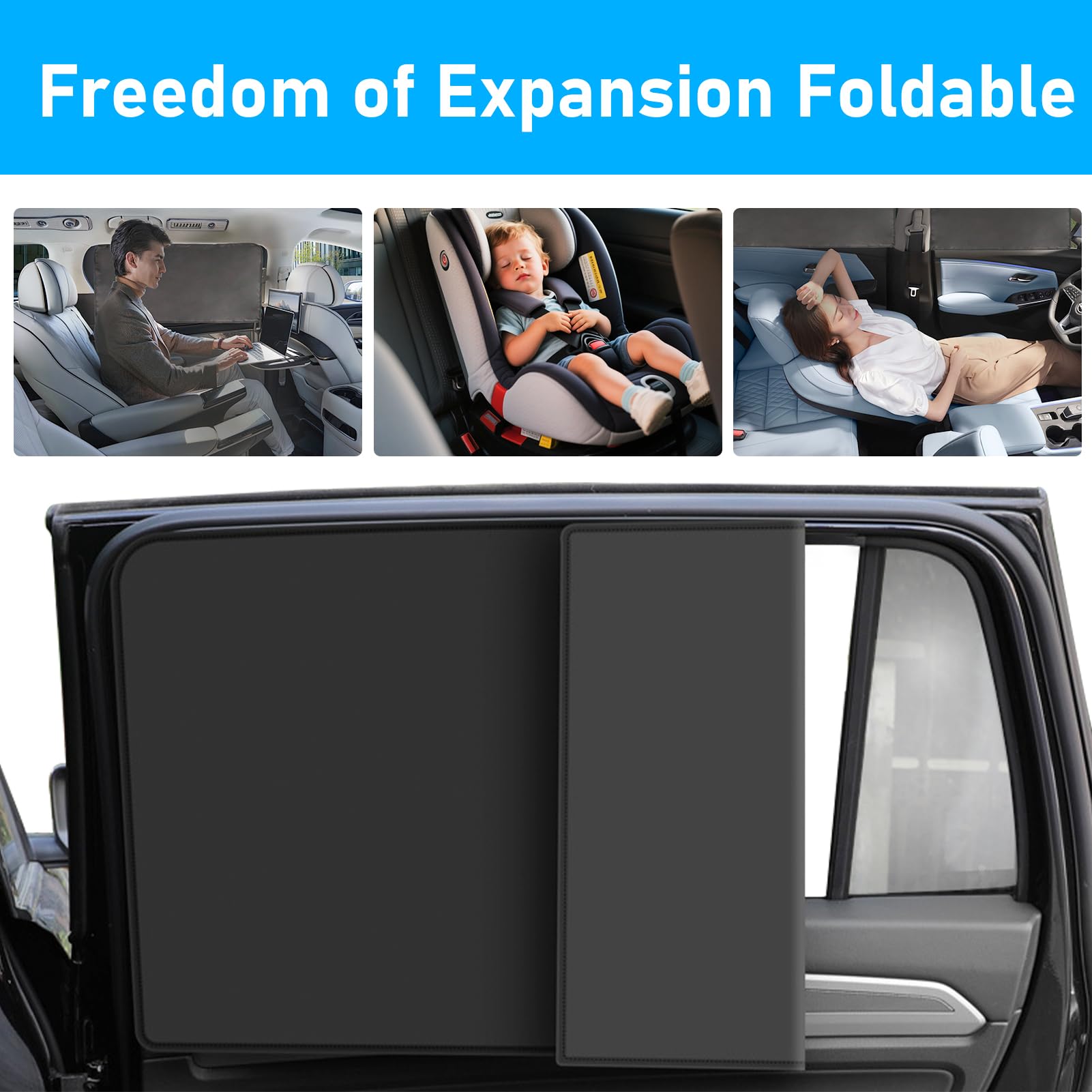 Parasole Magnetico Auto Per Bambini - Protezione UV Totale, 2 Pezzi Universali Per Finestrini Laterali - Foto 8