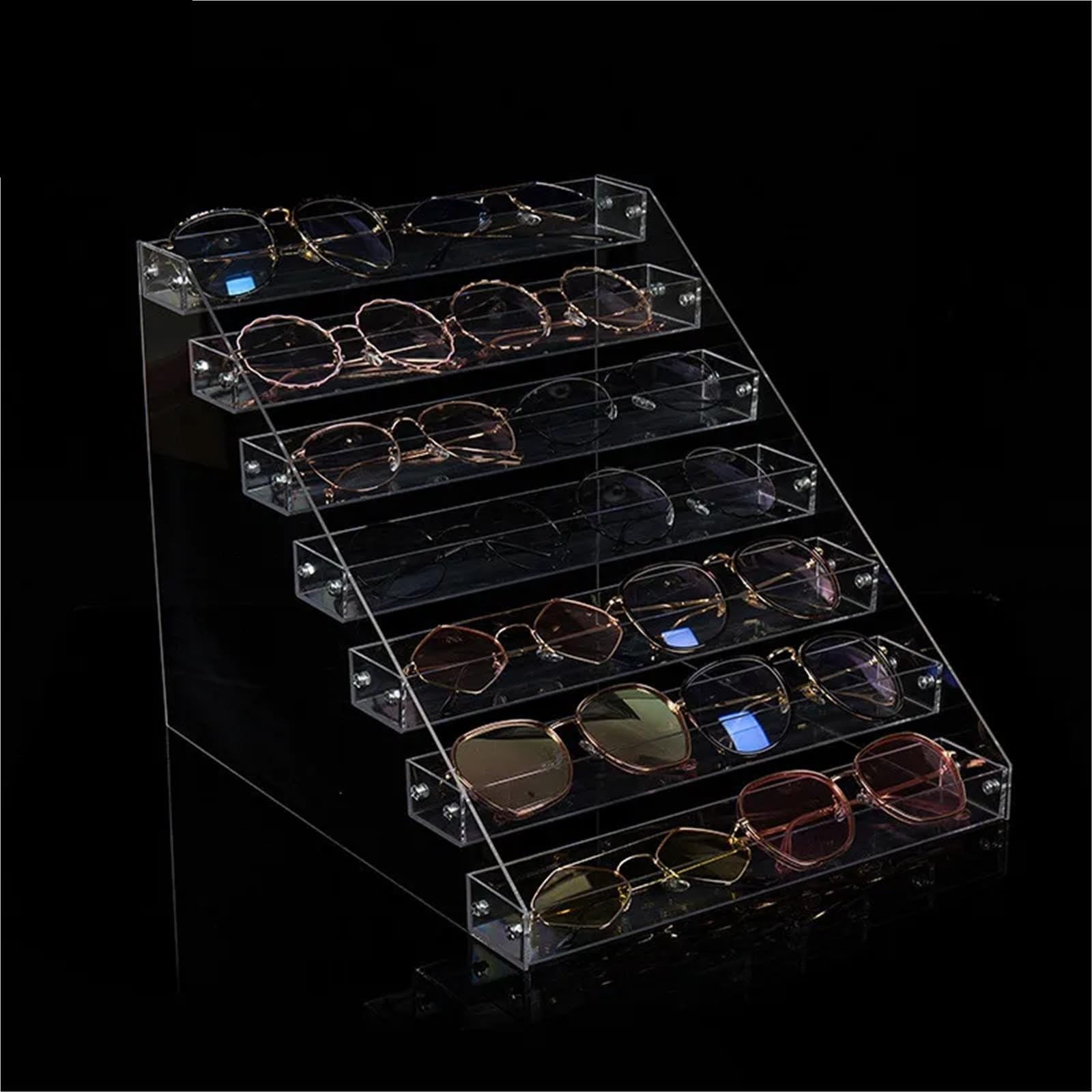 Brillenhalter 3/4/5/6/7 Schichten Sonnenbrillen Brillenständer Brillenregal Halter Rahmen Sonnenbrille Organizer Lagerregal