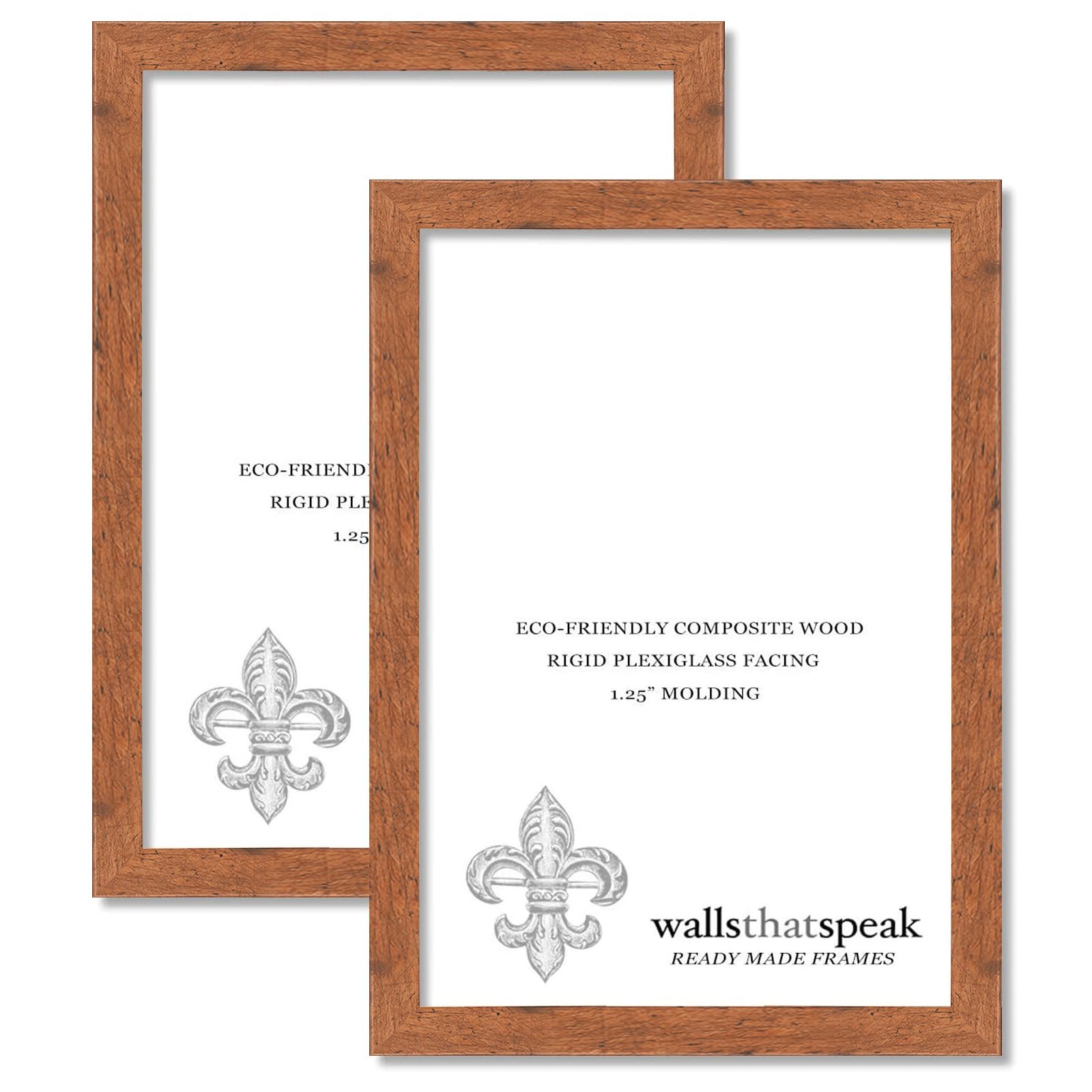 wallsthatspeak 16x18 Light Walnut Rustic Pine Picture Frame for Puzzles Posters Photos or Artwork (2-Pack)