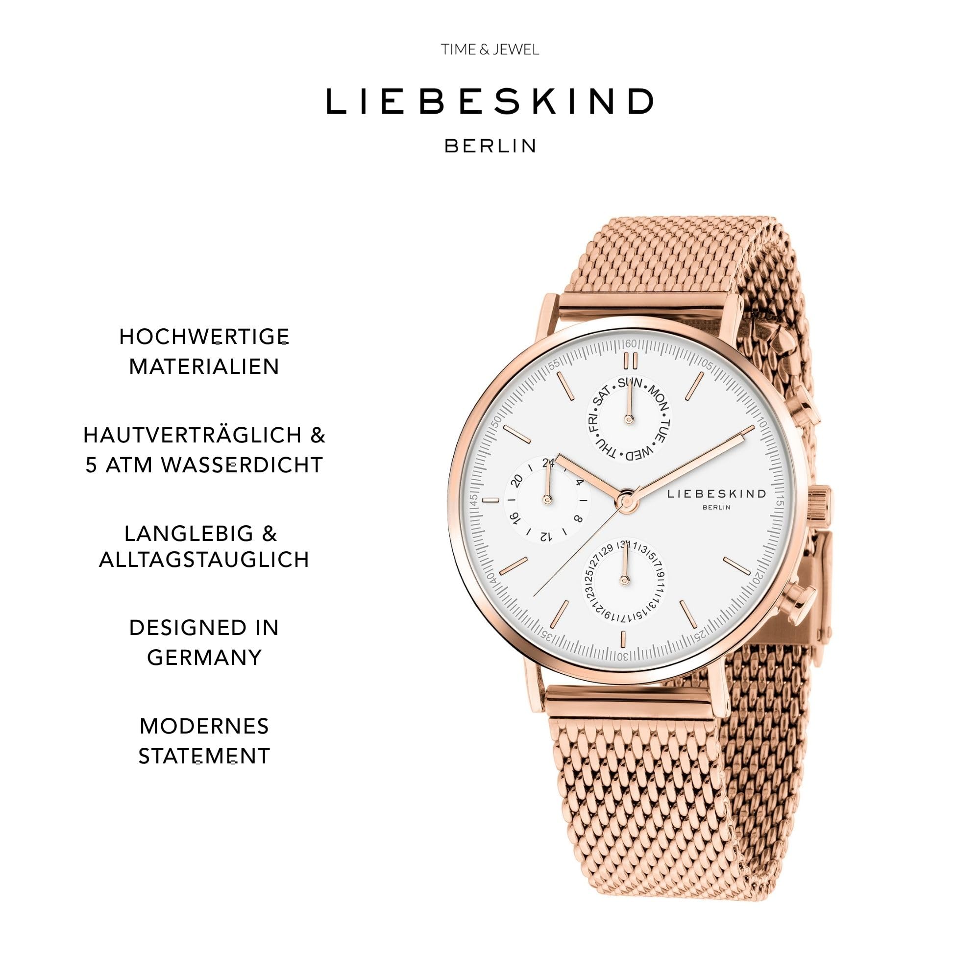 Liebeskind DamenArmbanduhr Multi Zifferblatt Quarz Edelstahl LT-0193-MM