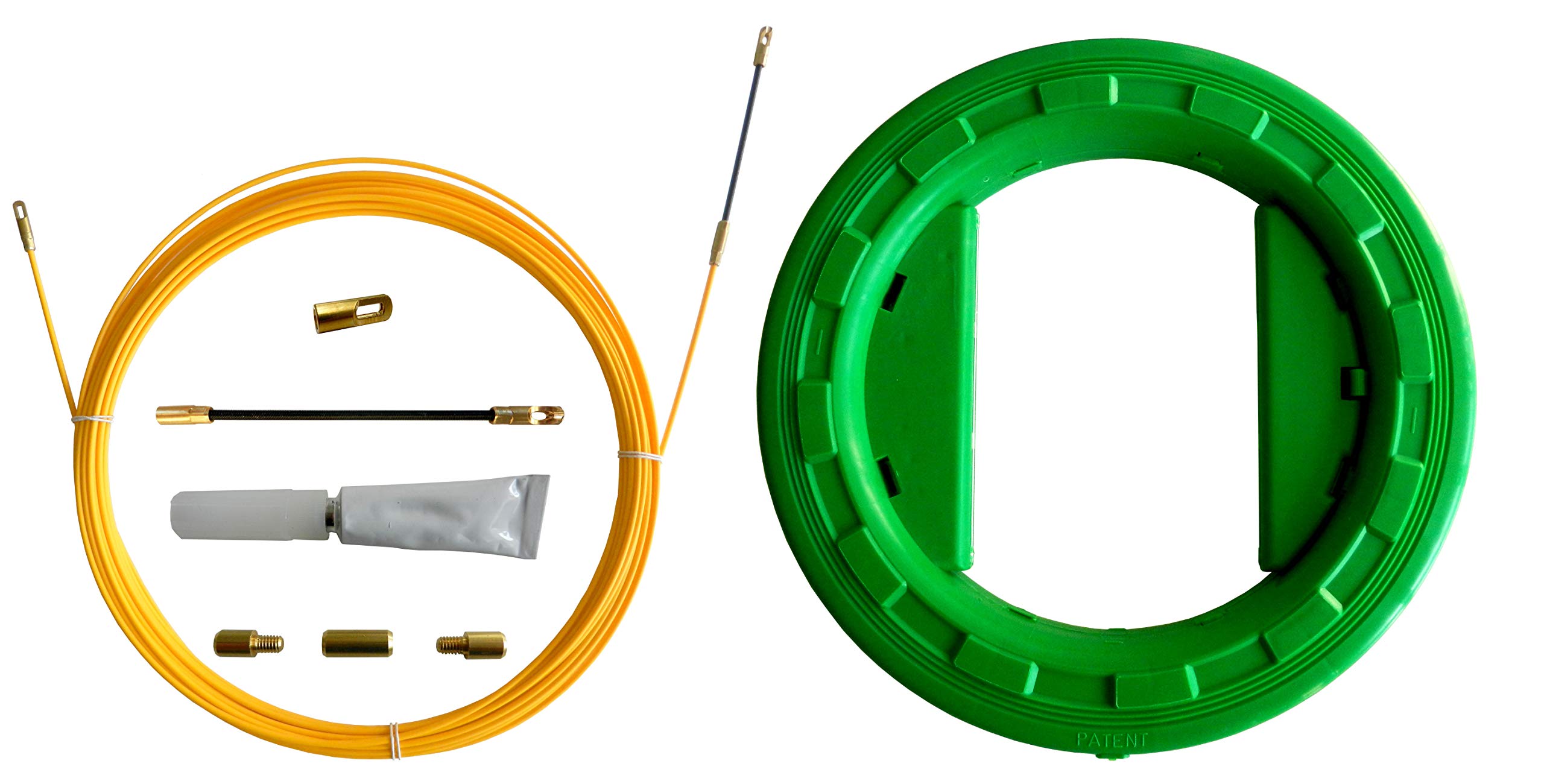 Sonda tiracavi SNAKE in fibra di vetro Ø3 mm, 20 metri. Con set di riparazione E aspo