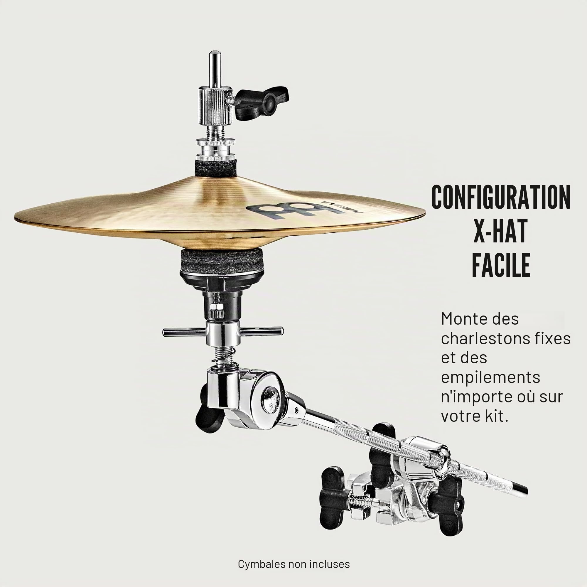 Meinl MXH X-Hat Support de cymbale avec tension, hauteur et angle réglables