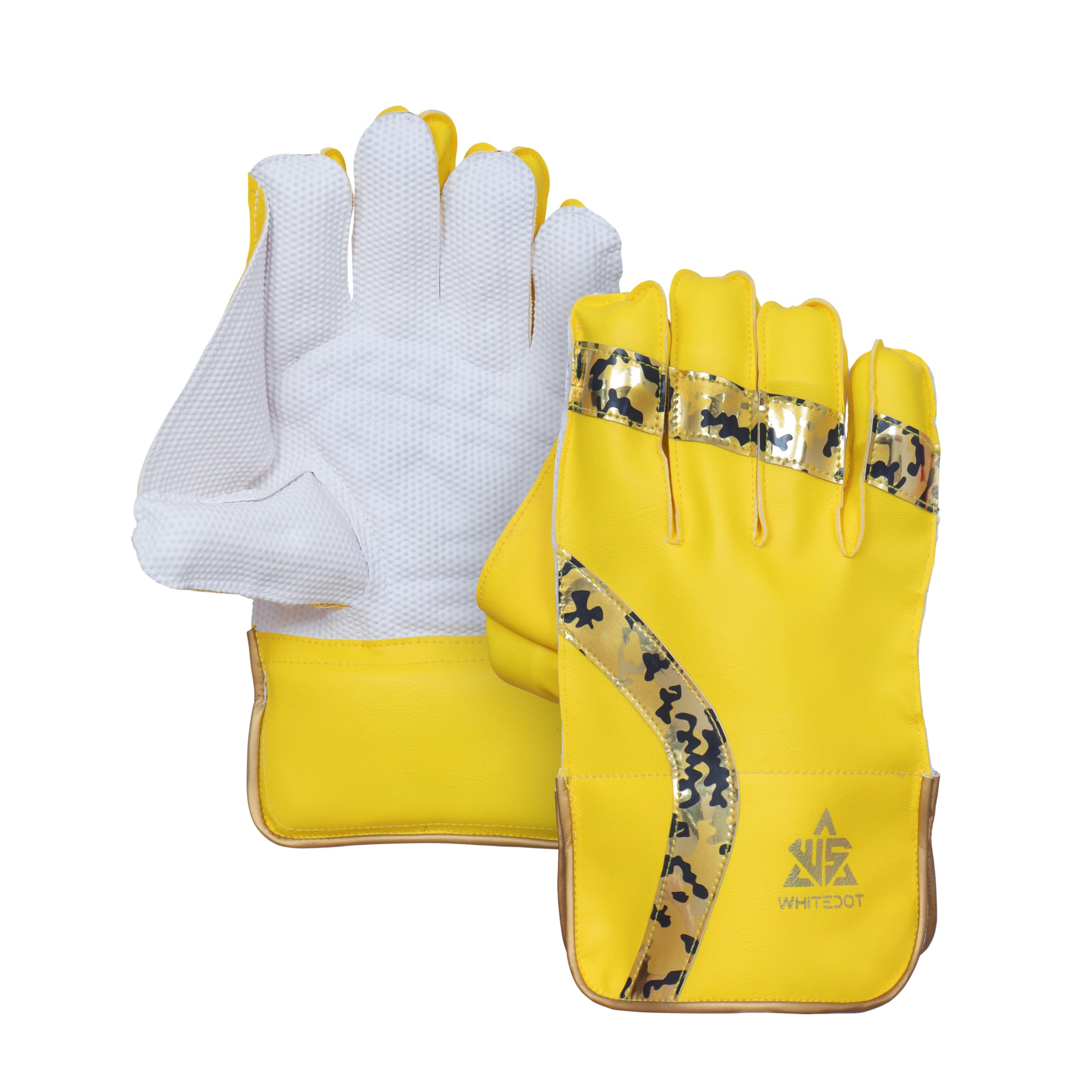 Whitedot Capital Cricket Wicket Keeping Gloves for Men | Indian PU Outer | Cotton Padding with Rubber Palm Grip | Professional Wicket Keeping Gloves | Red-image-31