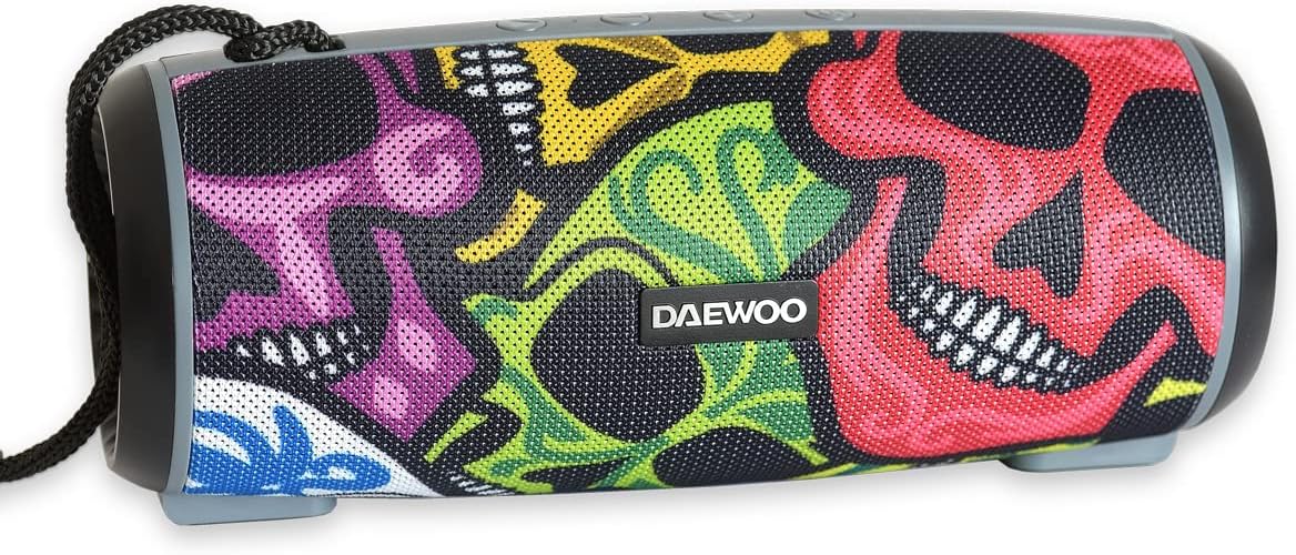 Daewoo DBT-10 Bluetooth Speaker | Wireless | USB Bluetooth Speakers | Portable | 12W Power | Skull Design