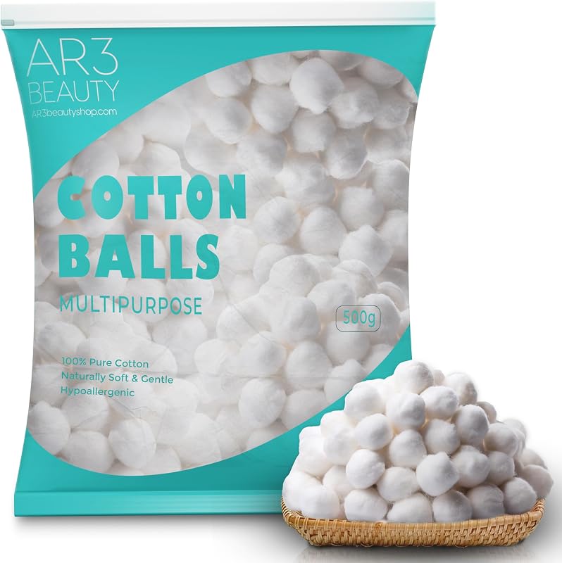 Bolas de Algodão Ar3 Beauty, 500 g
