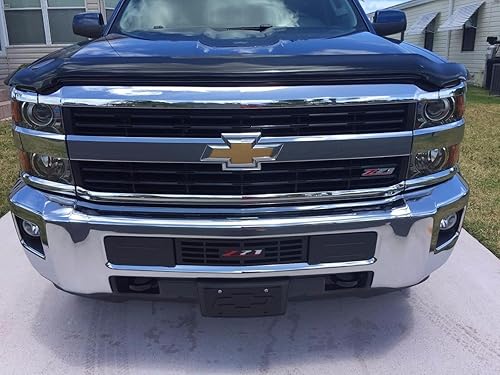 Miniatura 7 de Rejilla de acero inoxidable y pintura electrostática negra para insertar en defensa de 2015+ Chevy Silverado 25003500HD Edición "Z-71"