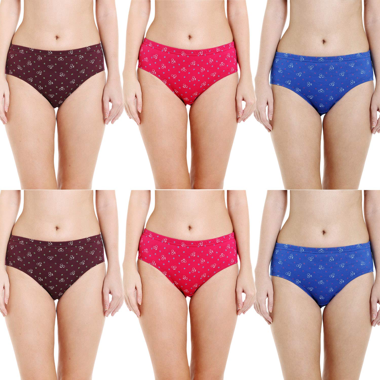 Women's Premium Printed Cotton Briefs In 3700-D-image-7