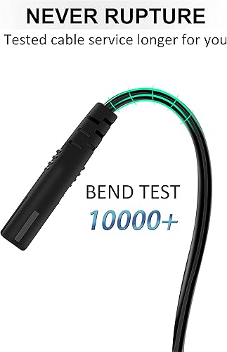 Miniatura 2 de Cable de alimentación de TV de 15 pies para Samsung LG TCL Sony: 2 clavijas AC enchufe de pared de 2 ranuras LED LCD Insignia Sharp Toshiba JVC