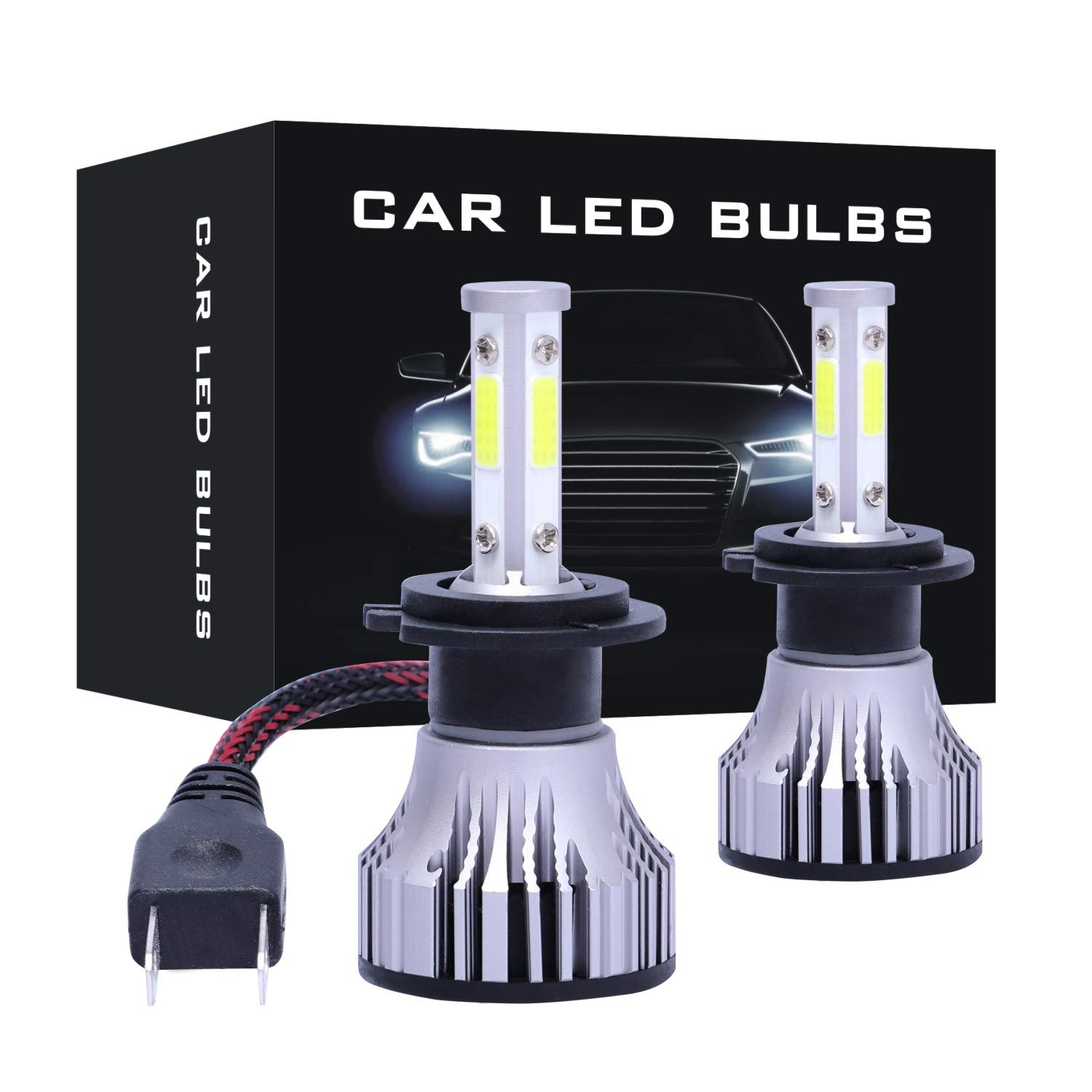fari a LED 2 pz/Paia 52W 4-Side H4 H7 LED Auto Faro dell'automobile 16000LM 6500K Lampada H1 H3 9005 HB3 9006 9007 HB4 H8 H9 H11 H11 Bulbi di fendinebbia Lampadina a LED