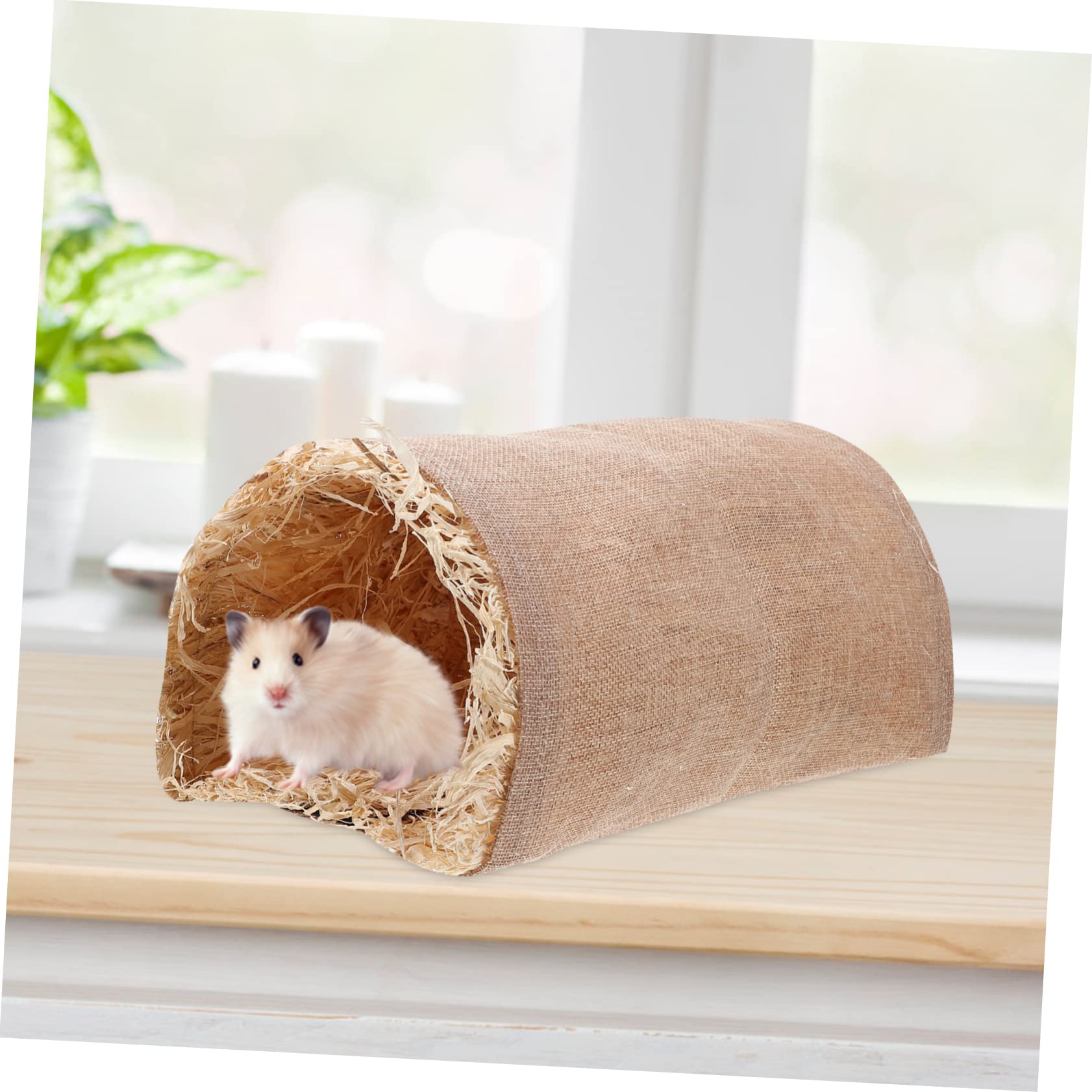 Beavorty 2stücke Kleintier Tunnel Spielzeug Für Meerschweinchen Und Kaninchen Interaktives Versteck Nest Für Hasen Und Hamster Warmes Schlafbett Aus Natürlichen Materialien Für Spiel