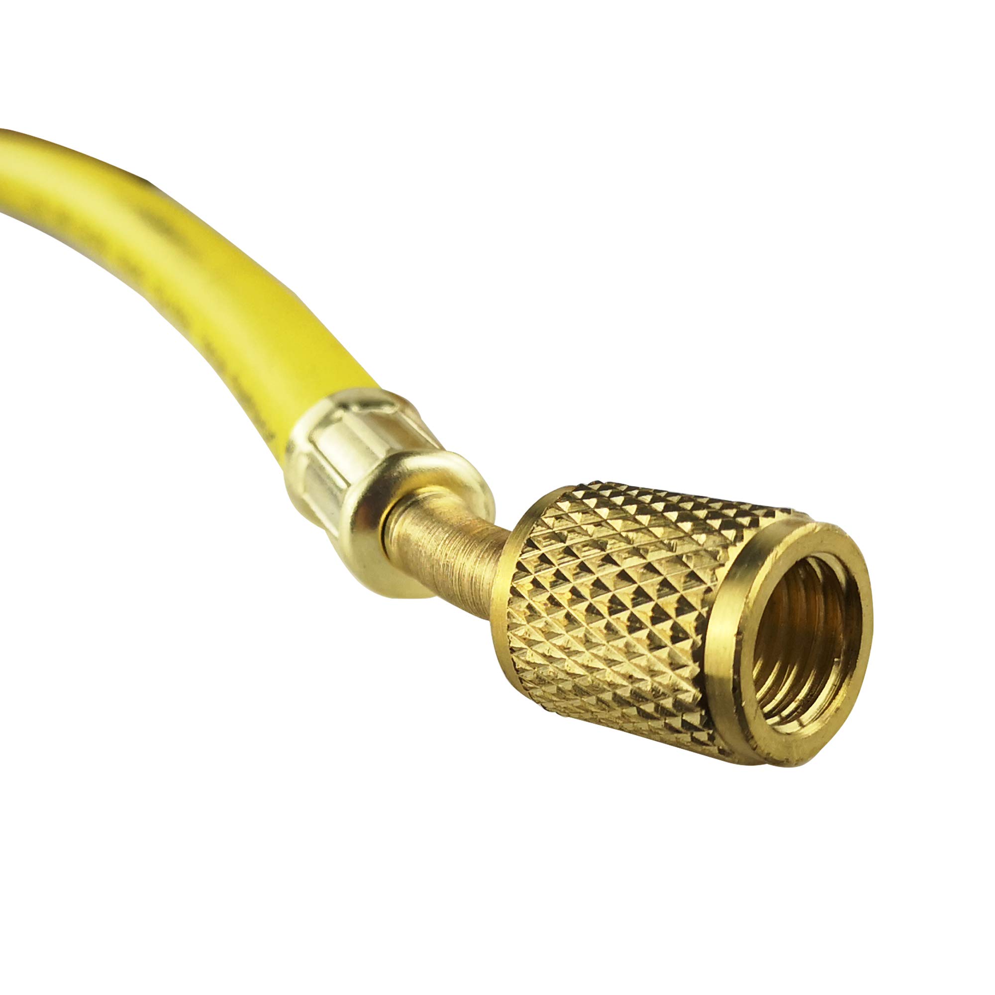 Manomètres à Azote et Réfrigérant R134a R1234yf R22 R507 R422D R404A R407C avec échelle SAE de 1/4" et vanne à tournant sphérique