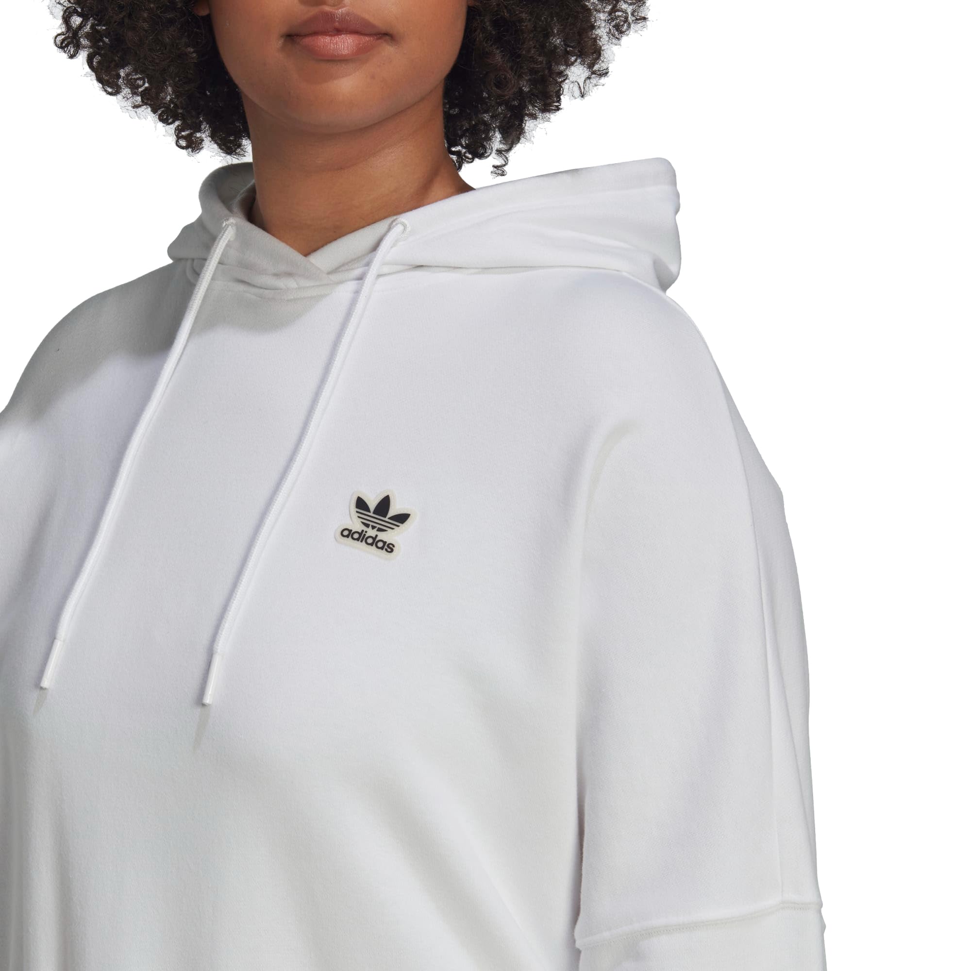 adidas Originals Sudadera corta con capucha para mujer de talla grande