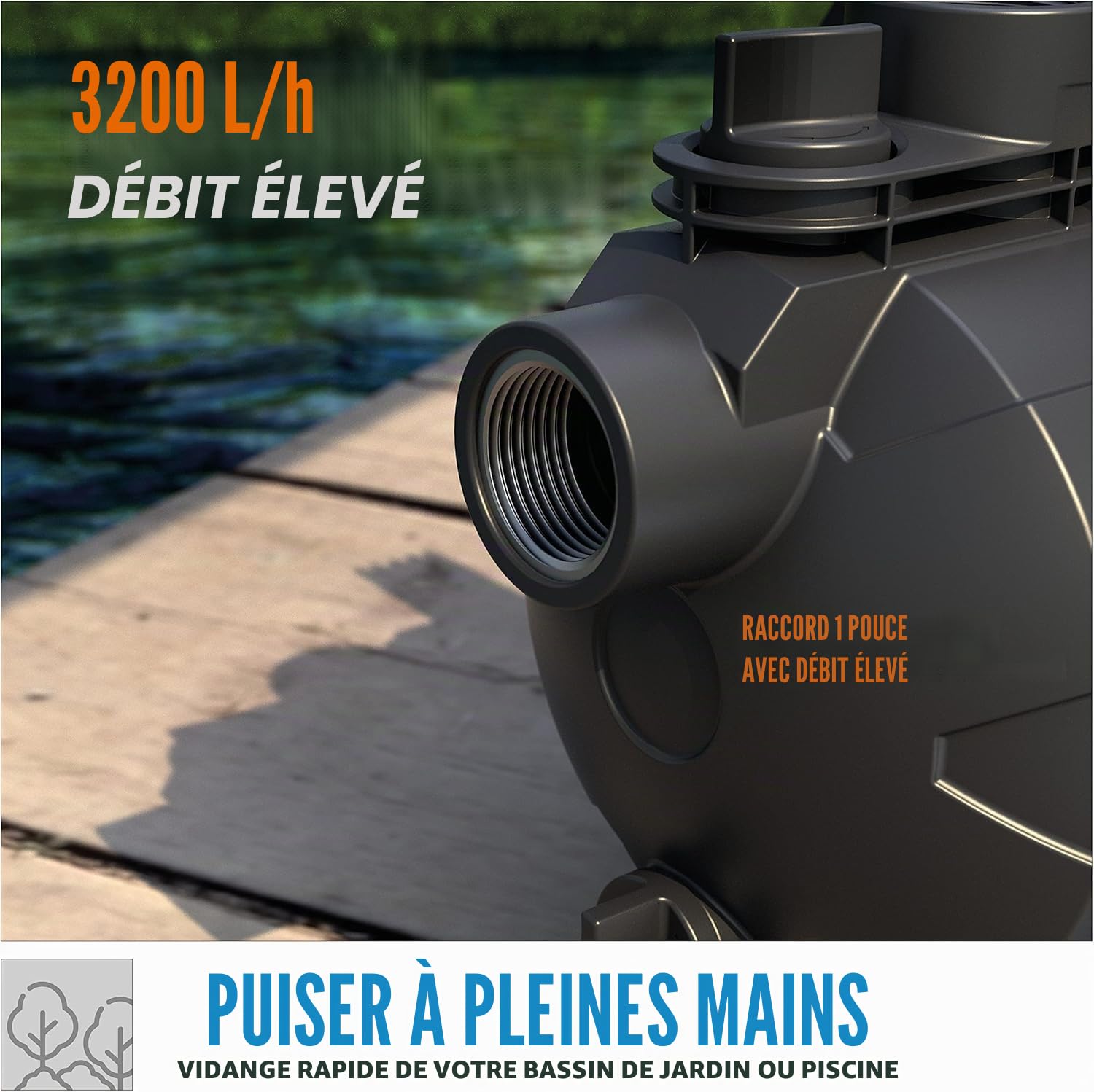 Güde Pompe de jardin GP 6035 600 W 3200 l/h 7 m 1" IT