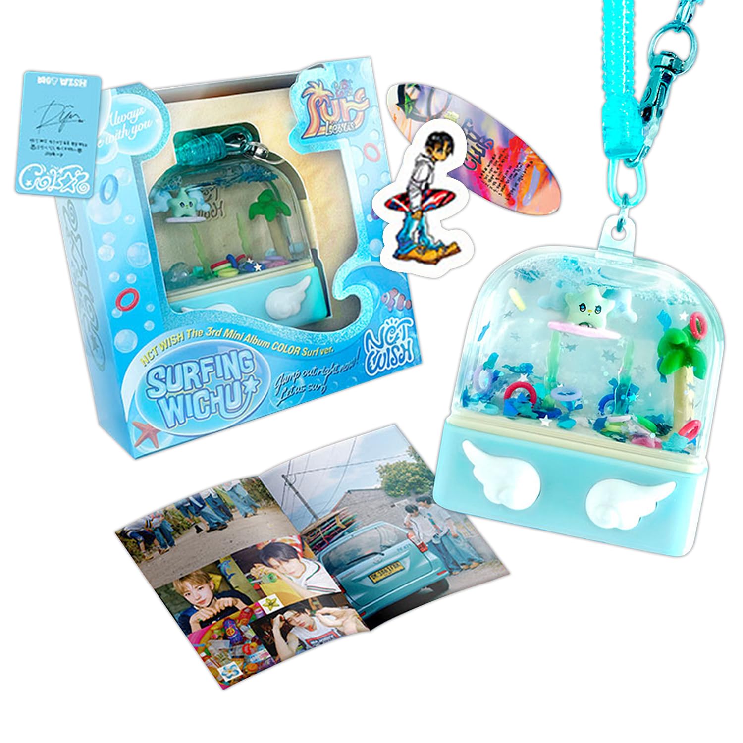 NCT WISH - 3rd Mini Album [COLOR] (Surf Ver.) Package Box + Water