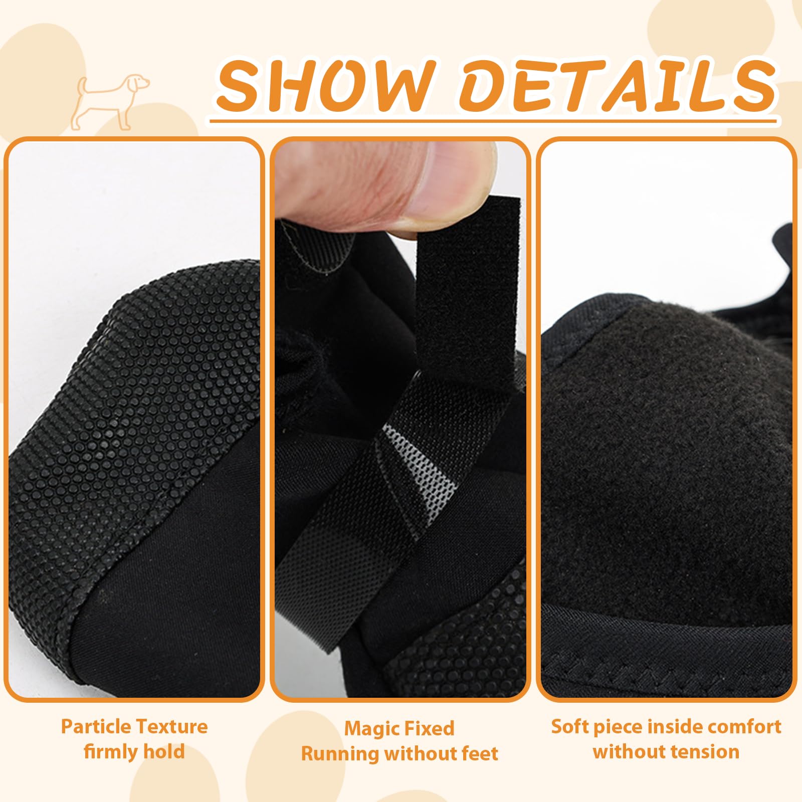 Dog Paw Wound Recovery Boot, Breathable Dog Bootie for Injured Paw, Anti-Slip Dog Shoe with Self-Adhesive Strap, Protector for Outdoor Walking & Keep Dogs from Licking Wounds (S) - 5