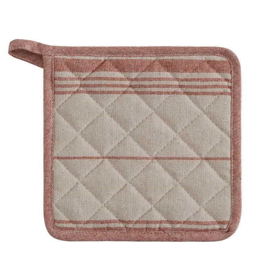 MyHome Country Pot Holder, Heat Resistant Oven Mitts, Cotton Oven Gloves, Pan Lid Holder, Pot holder for kitchen | Cinnamon - 20x20 cm - Tarcin