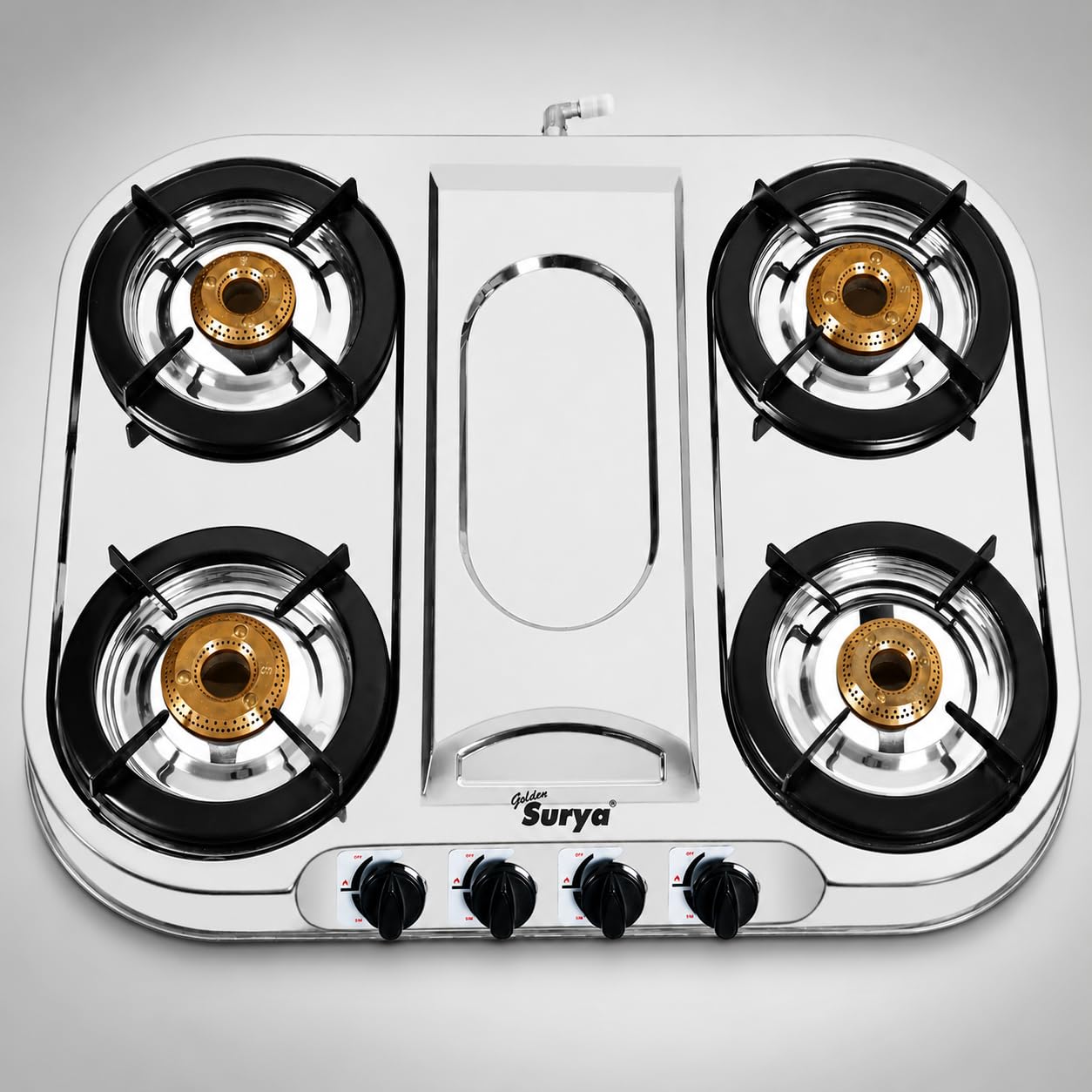 GOLDEN SURYA Gas Stove 4 Burners | 3 Year Warranty | Burner Gas Stove, Stove 4 burner, Chula Gas, 4 Burner Stainless Steel (MAGMA)-image-40