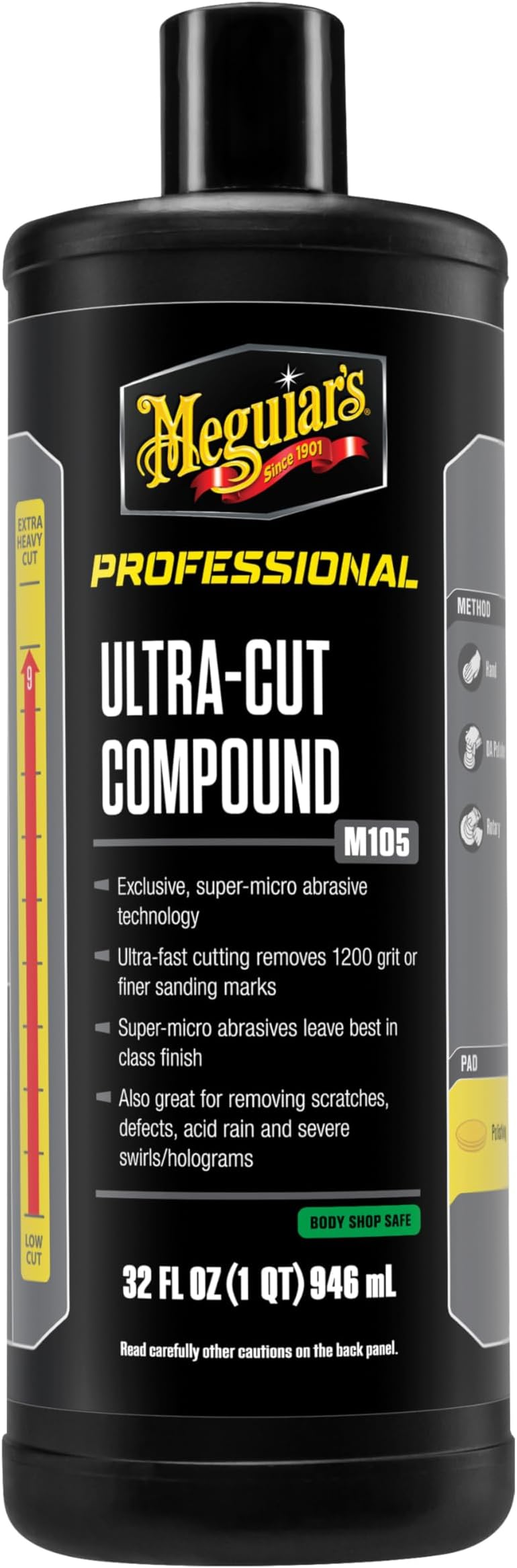 Meguiar's M10532 Mirror Glaze Ultra-Cut Compound, 32 Fluid Ounces, 1 Pack